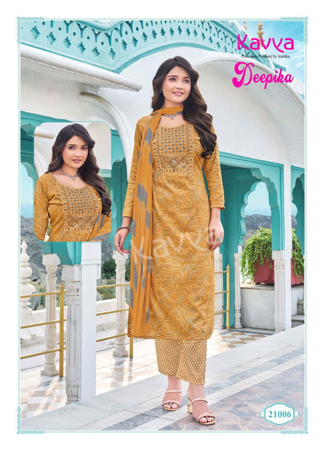 Deepika Vol 21 By Kavya Capsule Printed Kurti With Bottom Dupatta Wholesalers In Delhi
